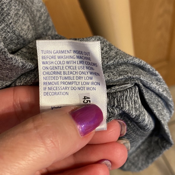 NC University heather gray v neck tank with keyhole & crisscross accent … - Picture 10 of 10